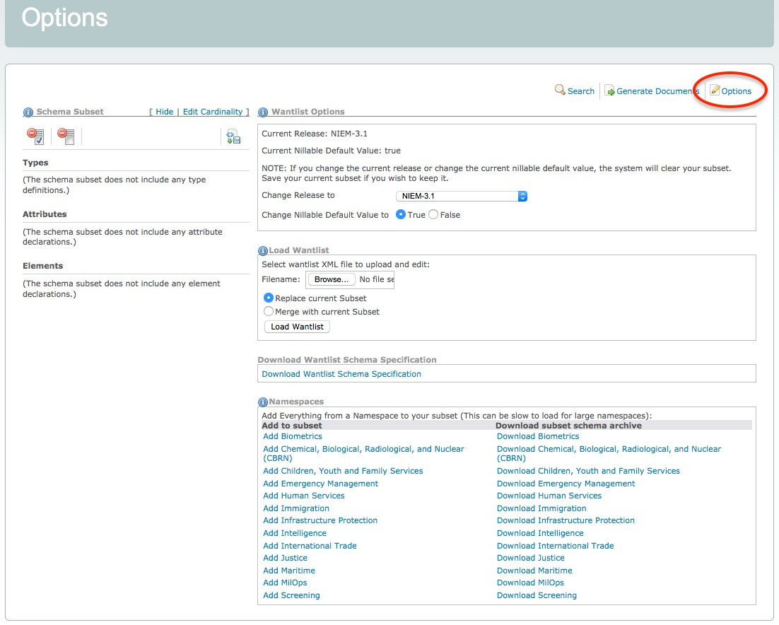 SSGT Options Page